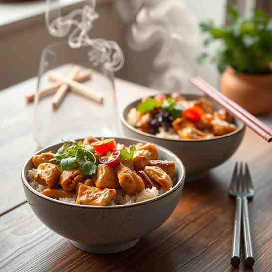 Cozy Chinese Chicken Rice Bowls